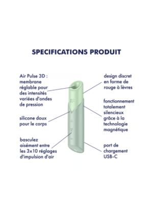 Stimulateur clitoridien de voyage Naughty Kiss Satisfyer - CC597871